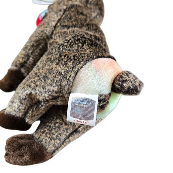 Ty Beanie Babies Cheeks Monkey Plush - Picture 6 of 6